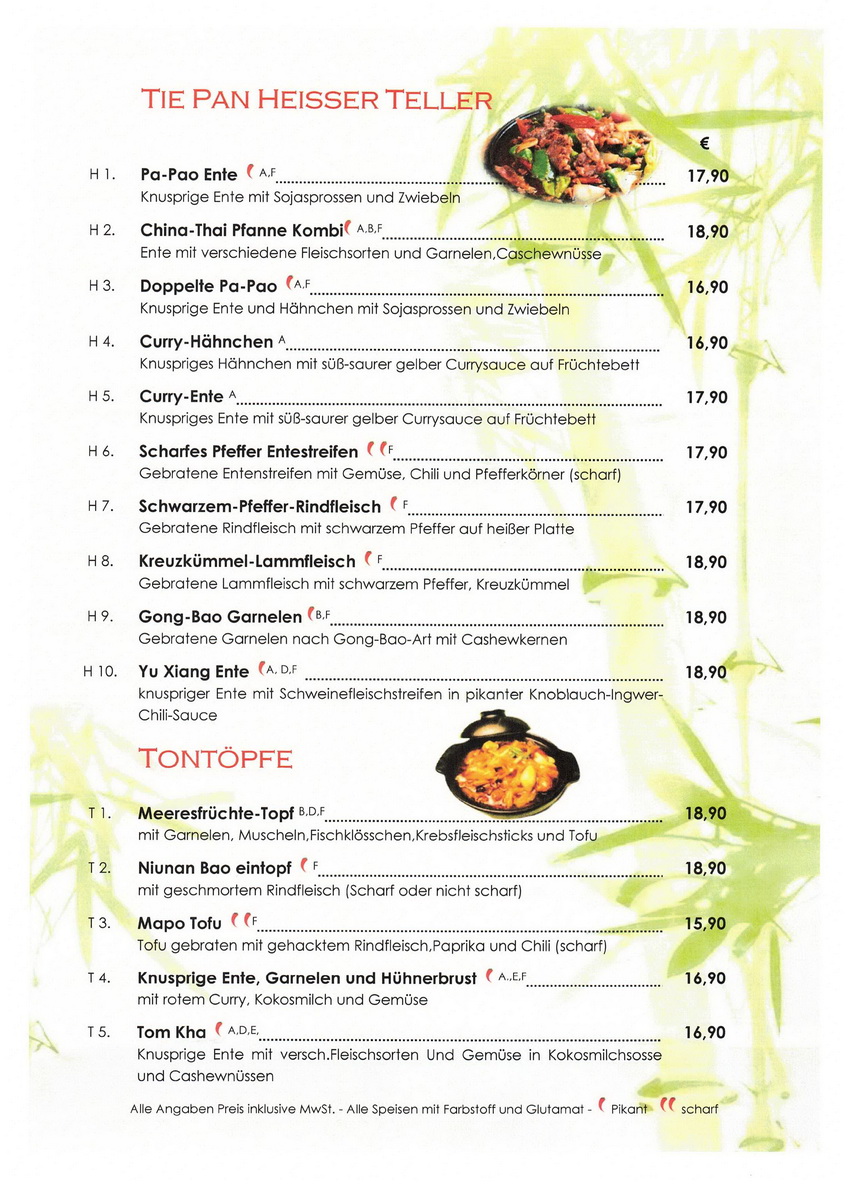 speisekarte