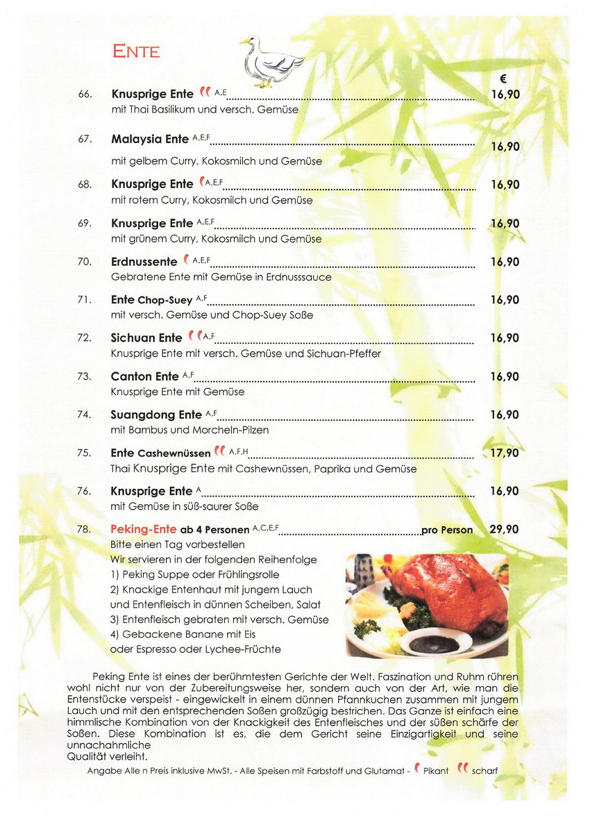 speisekarte