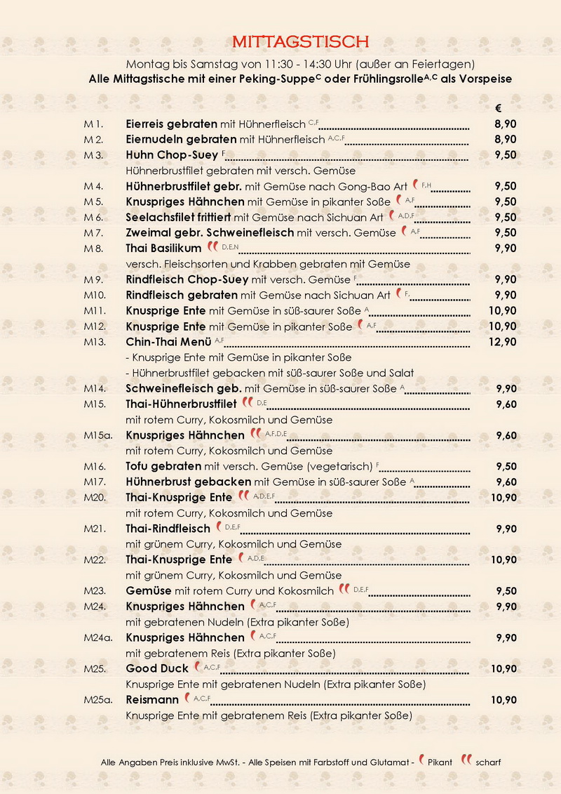 speisekarte