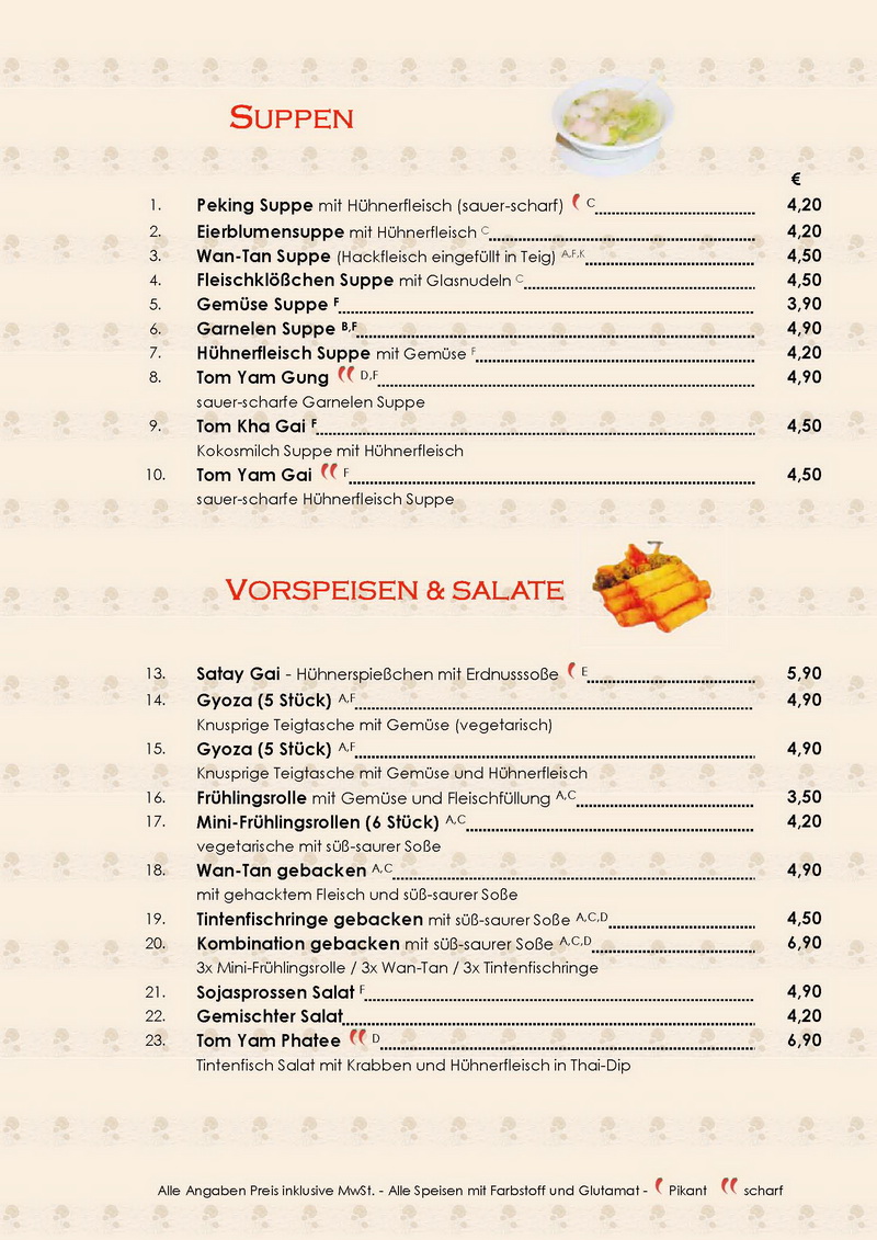 speisekarte